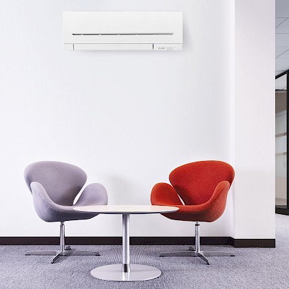 Air conditioning in reception areas